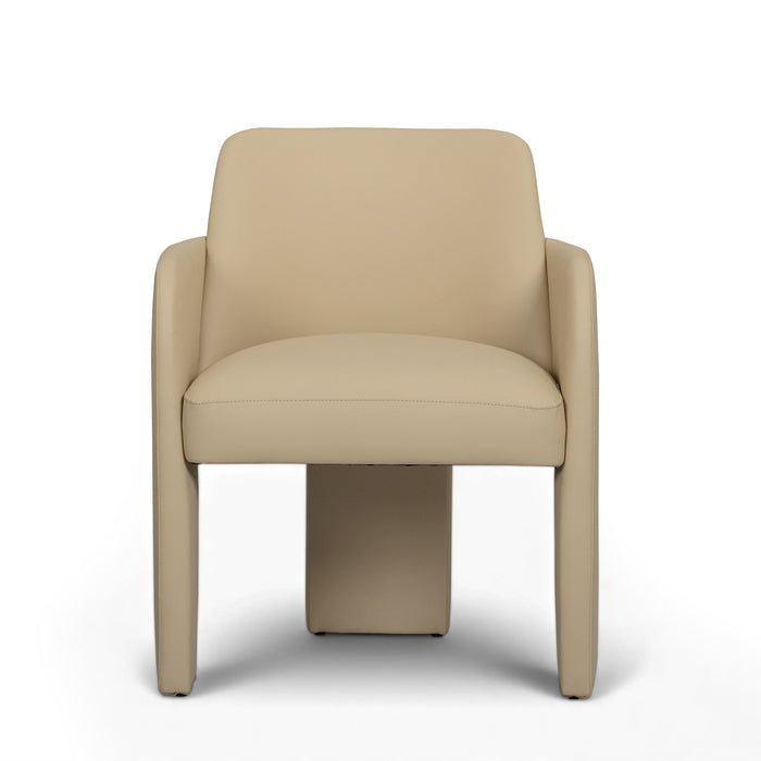 Leo - Performance Vegan Leather Dining Chair - Taupe