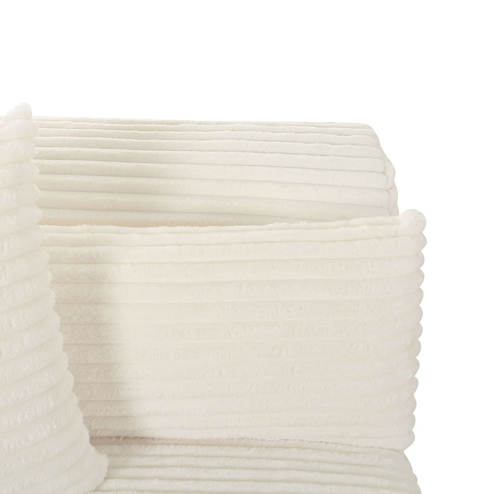 Tarra - Fluffy Oversized Corduroy Modular Corner Chair