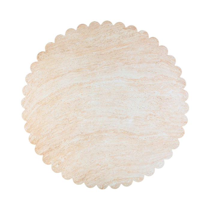 Blossom Washed Travertine Finish Indoor / Outdoor 54" Round Dining Table