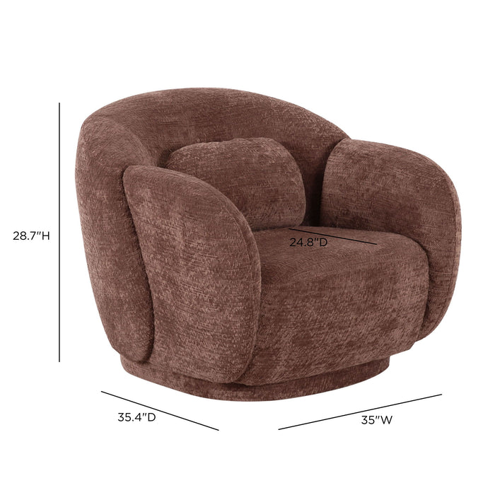 Misty - Knubby Fabric Accent Chair