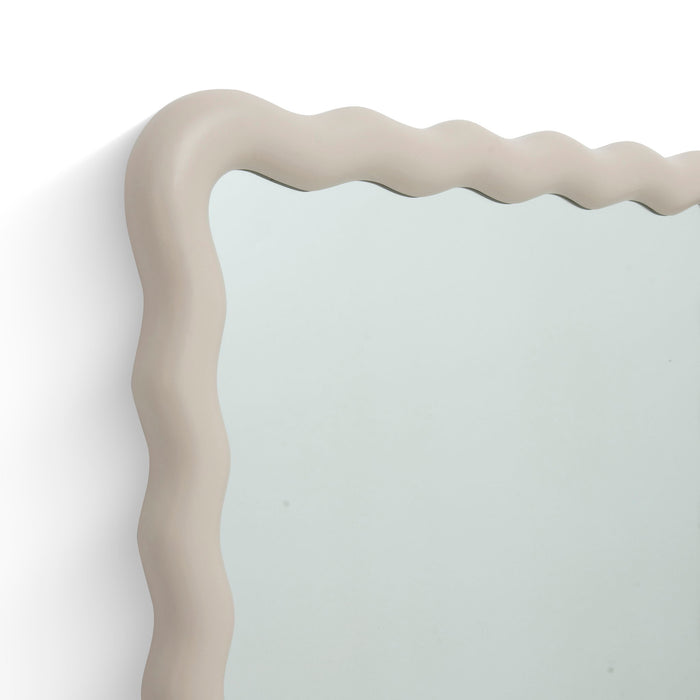 Faire - Squiggle Wall Mirror - Cream
