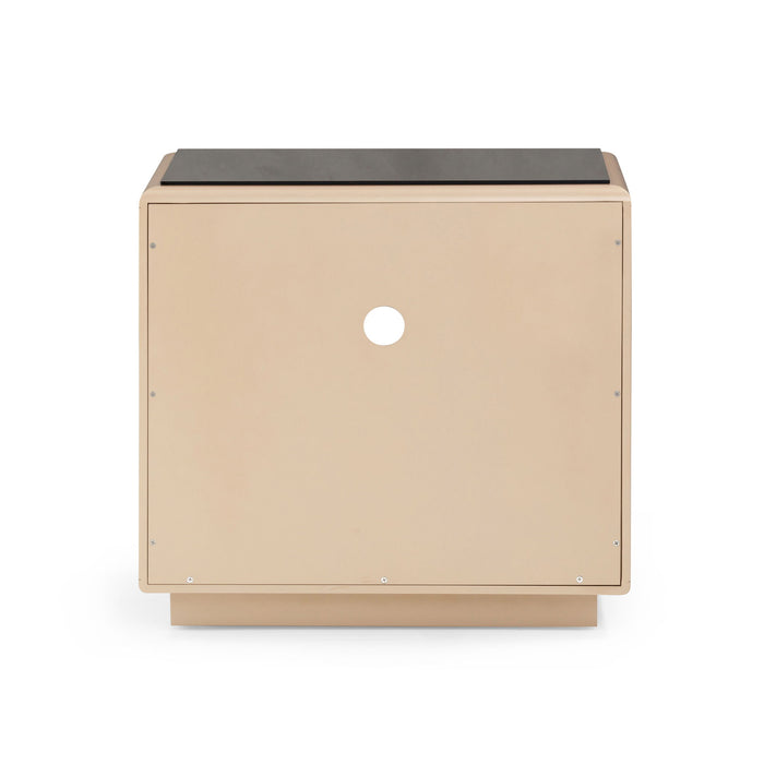Martha - Mirrored Nightstand - Taupe