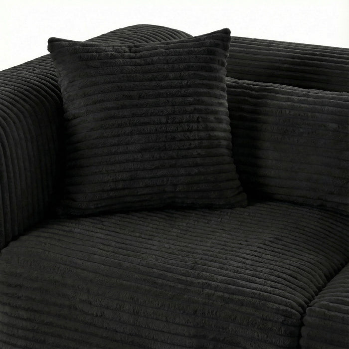 Tarra - Fluffy Oversized Corduroy Modular Sectional