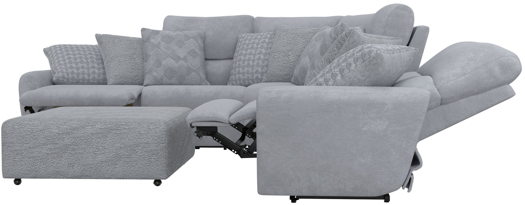 Majesty - Deep Seating Power Reclining Sectional And Ottoman