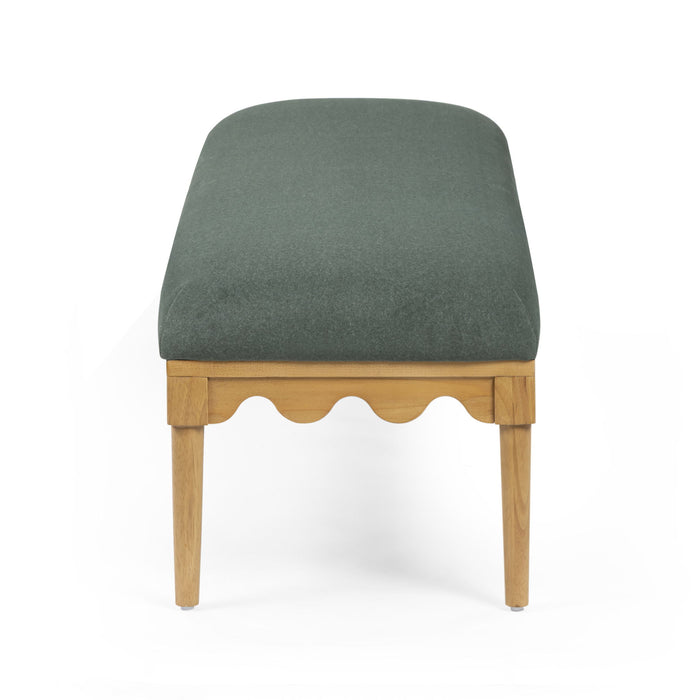 Oodle - Vegan Mohair Bench, Natural Ash Legs