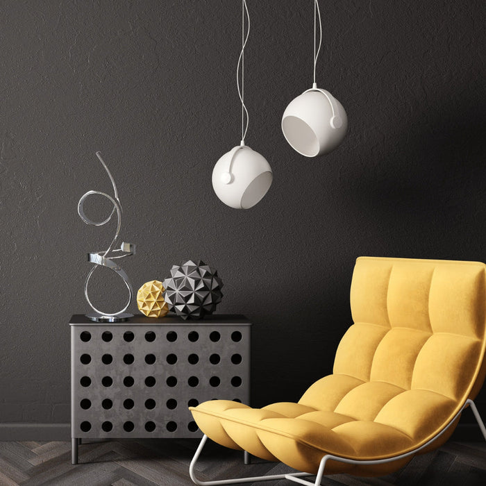 Amsterdam Chrome Table Lamp - LED Strip & Touch Dimmer