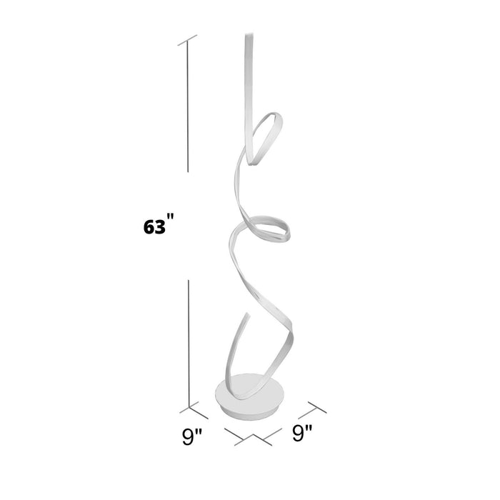 Amsterdam LED White 63-Inch Floor Lamp - Dimmable