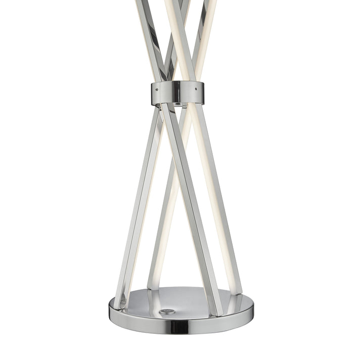 Bergen Chrome Table Lamp // LED Strip & Touch Dimmer