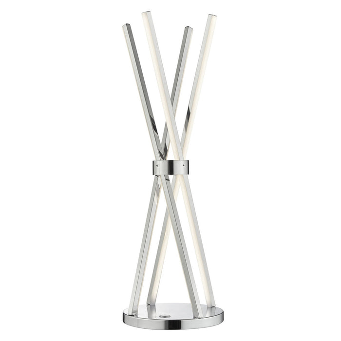 Bergen Chrome Table Lamp // LED Strip & Touch Dimmer