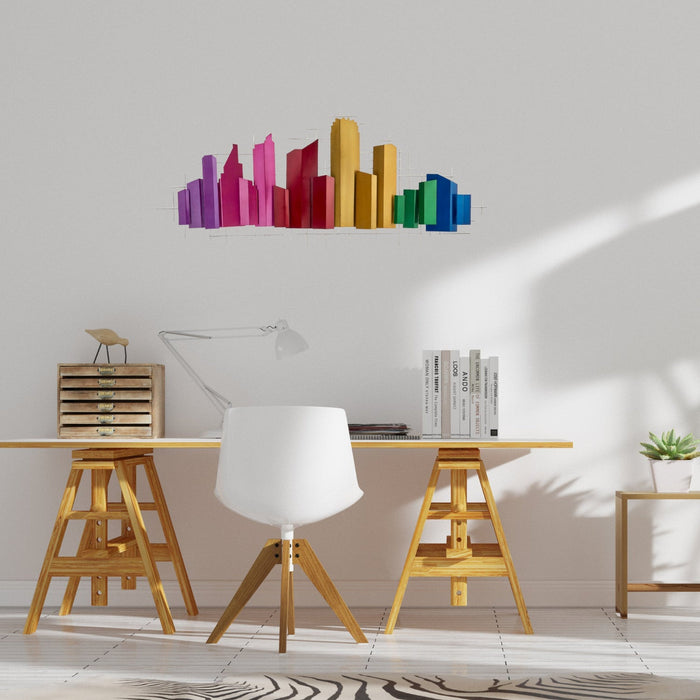 Cityscape Wall Art // Multicolor