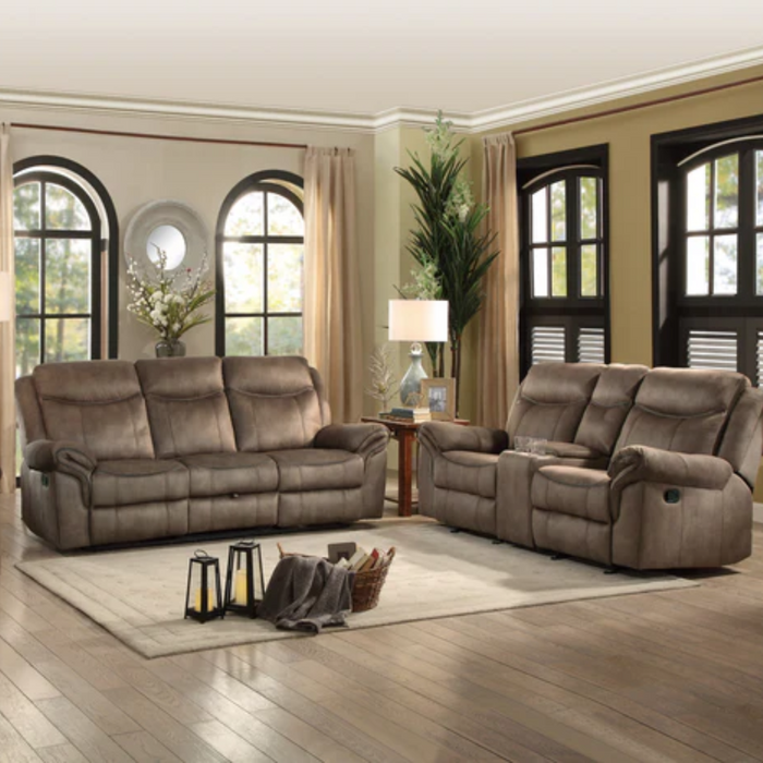 Aram - Reclining Sofa & Glider Loveseat Combo