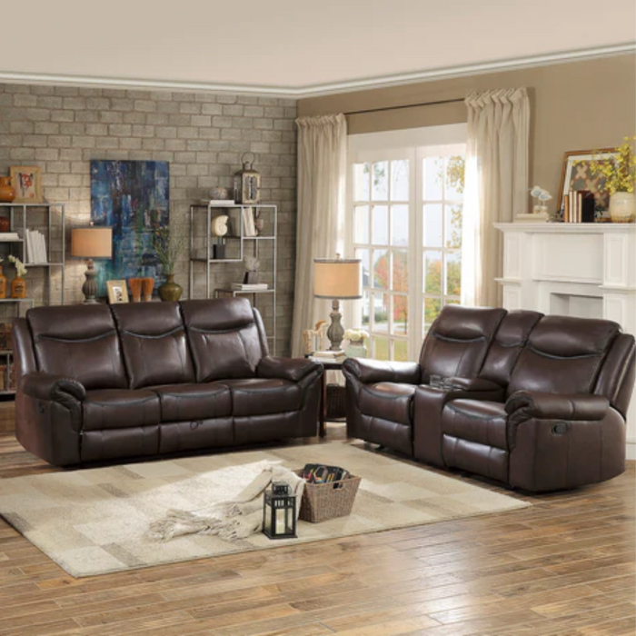 Aram - Reclining Sofa & Glider Loveseat Combo