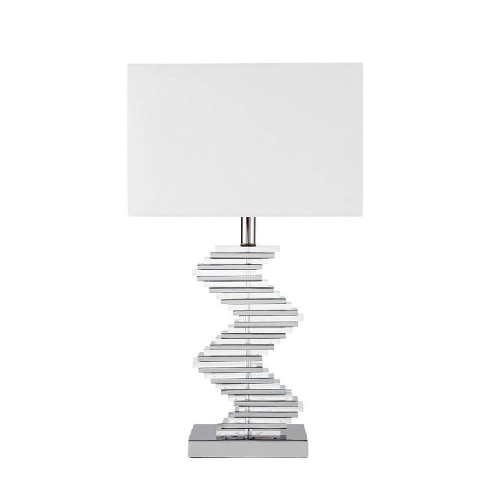 Crystal Two Tone Paved Table Lamp // 1 Light