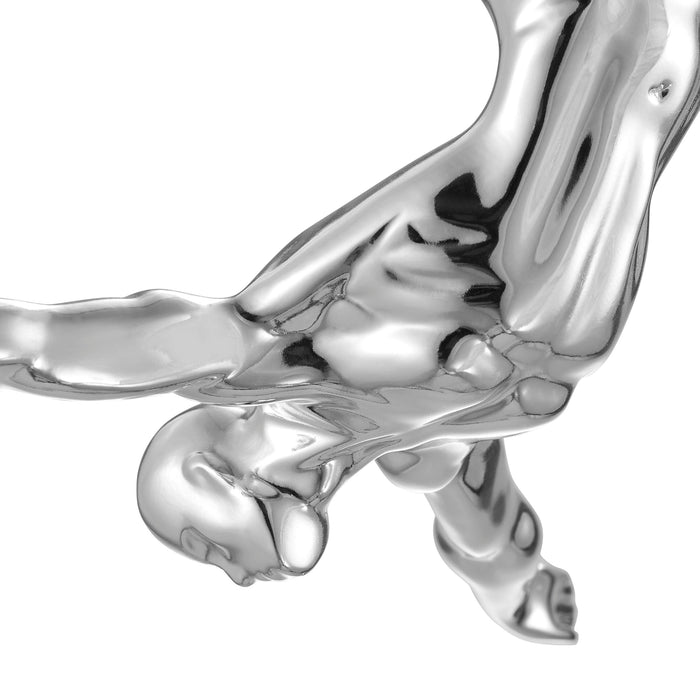 Diver Wall Decor Sculpture //11" Chrome