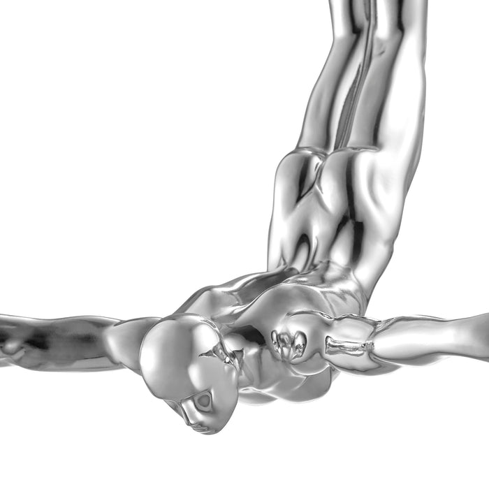 Diver Wall Decor Sculpture //11" Chrome