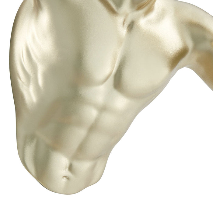 Gold Wall Runner 13" Man Sculpture