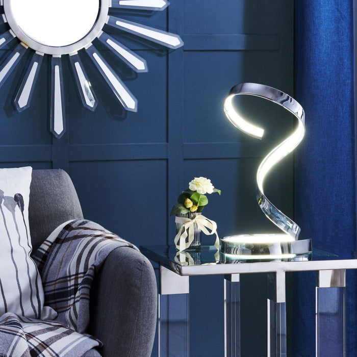 Hamburg Chrome Table Lamp // LED Strip & Dimmable Switch