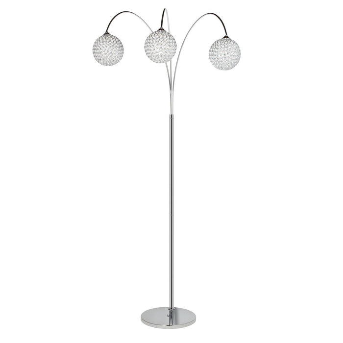 Horizontal Crystal Spheres Floor Lamp // 3 Light