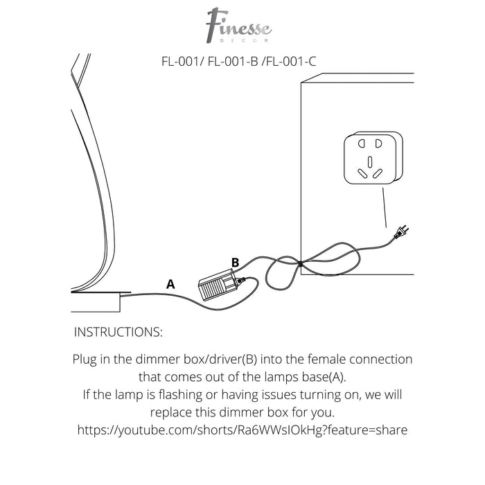 Matte Black Vienna LED 55" Tall Floor Lamp // Dimmable