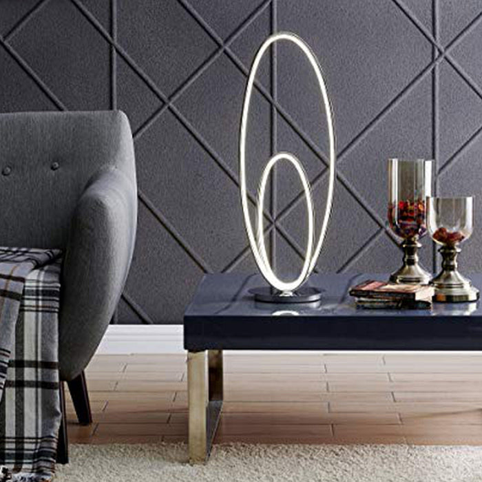 Milan Chrome Table Lamp // LED Strip & Touch Dimmer