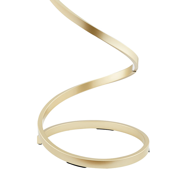 Modern LED Spiral Floor Lamp //  Sandy Gold