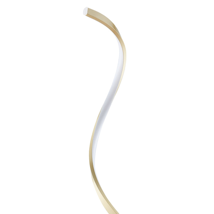 Modern LED Spiral Floor Lamp //  Sandy Gold