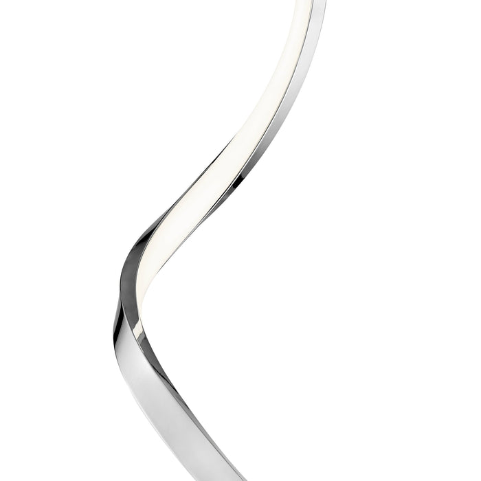 Modern Spiral Integrated LED Table Lamp, Chrome
