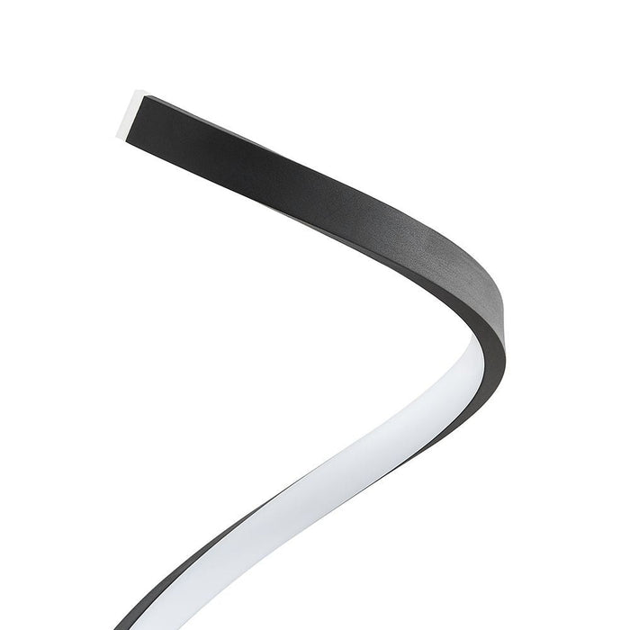 Modern Spiral LED Table Lamp // Led Strip // Matte Black