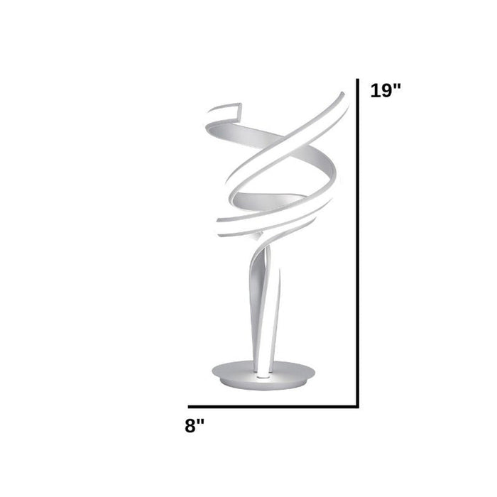 Munich Silver Table Lamp // LED Strip & Touch Dimmer