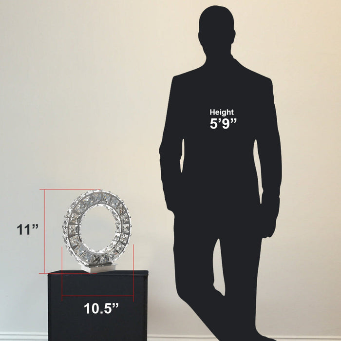 Round Crystal Extravaganza 11" Table Lamp // Led Strip
