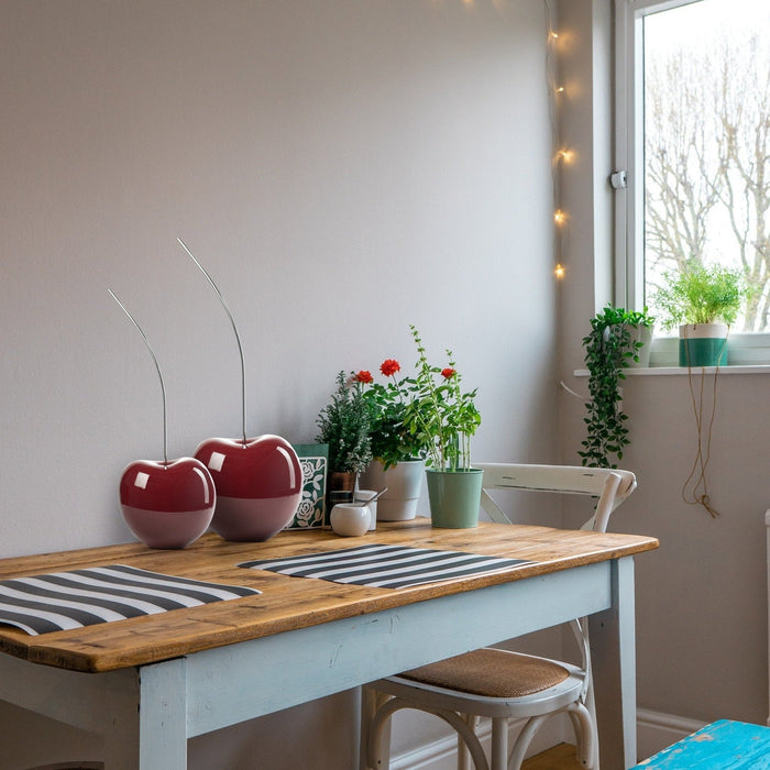 Set of 2- Red Wine Decorative Cherry