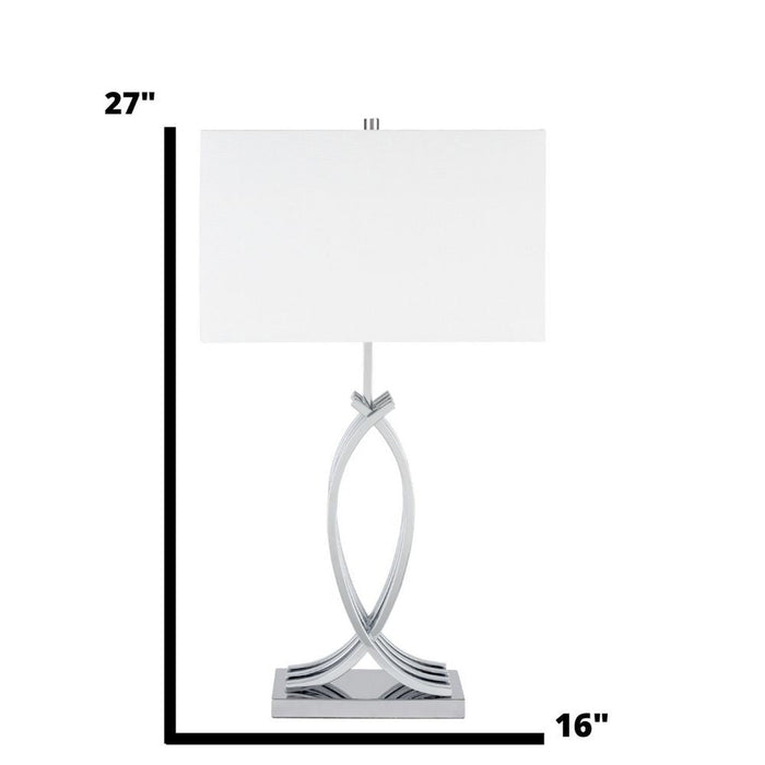 Unity in Chrome Table Lamp // 1 Light // USB Charger