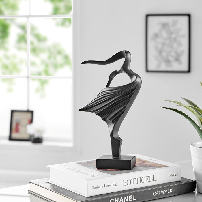 Water Dance Sculpture Set of Two // Matte Black & White