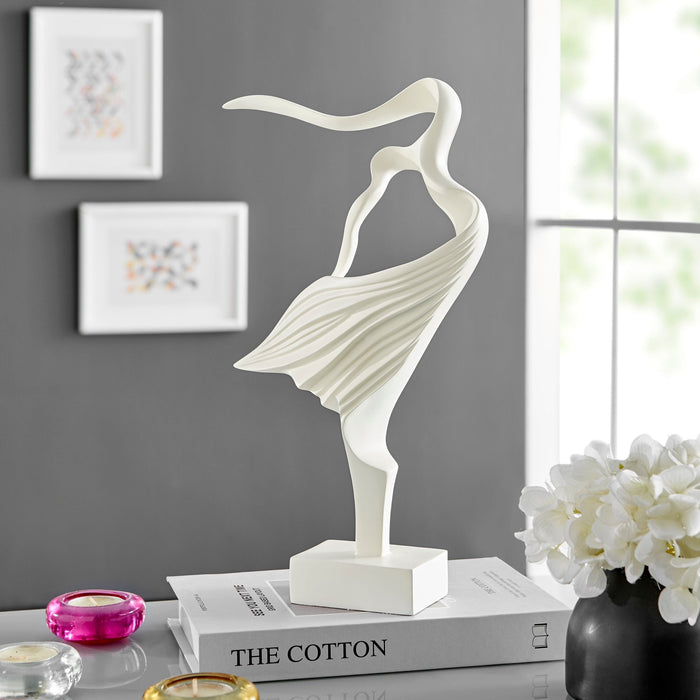 Water Dance Sculpture Set of Two // Matte Black & White