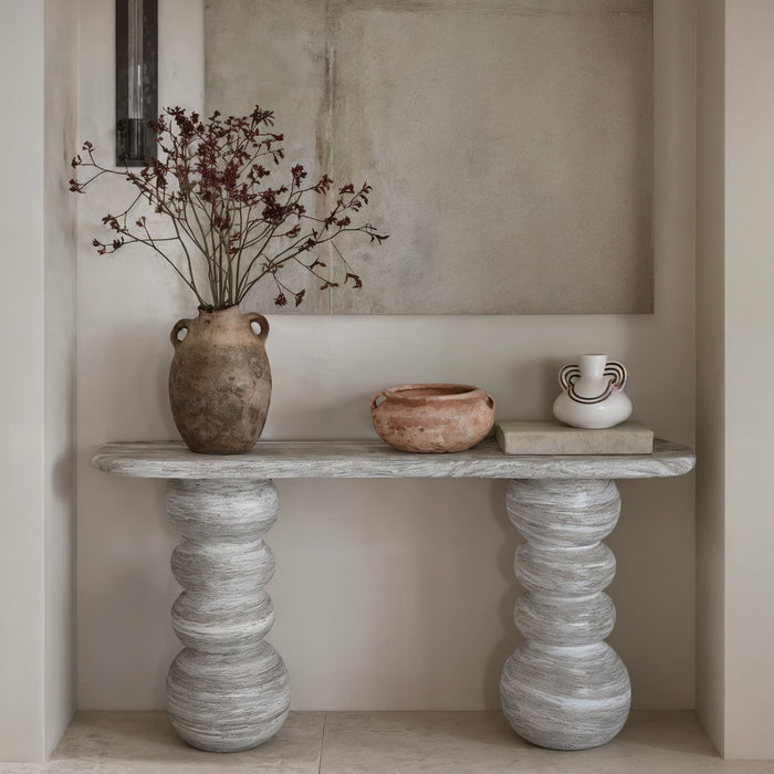 Hyre - Indoor / Outdoor Concrete Console Table - Faux Stone