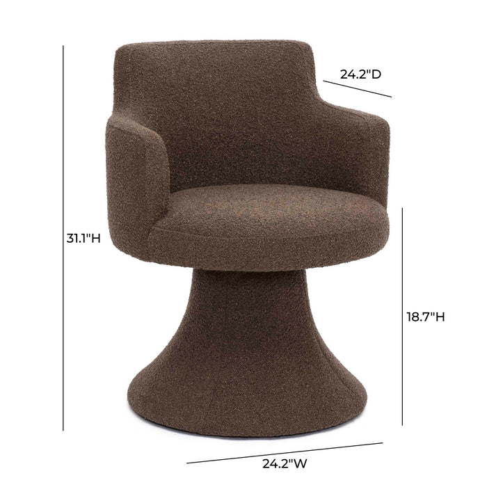 Jeffree - Performance Boucle Swivel Dining Chair