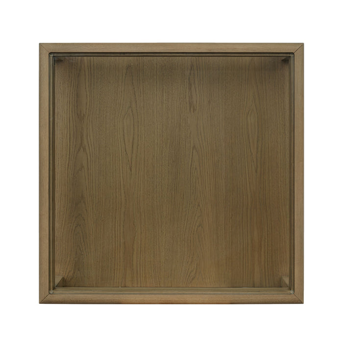 Reed - Square Coffee Table With Casters - Driftwood Oak