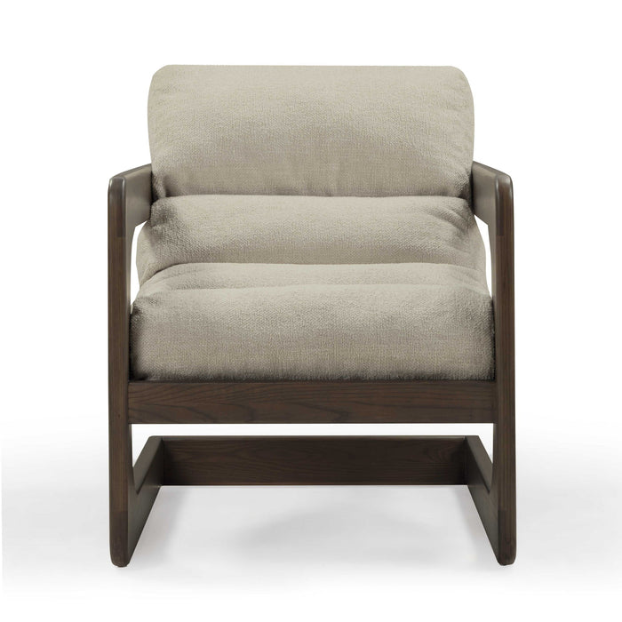Palma - Textured Weave Accent Chair With Brown Base