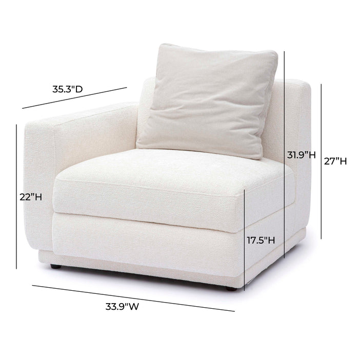 Perry - Modular LAF Corner Chair - Cream