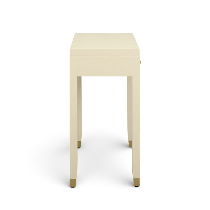Dani - Faux Shagreen 2-Drawer Console Table - Cream