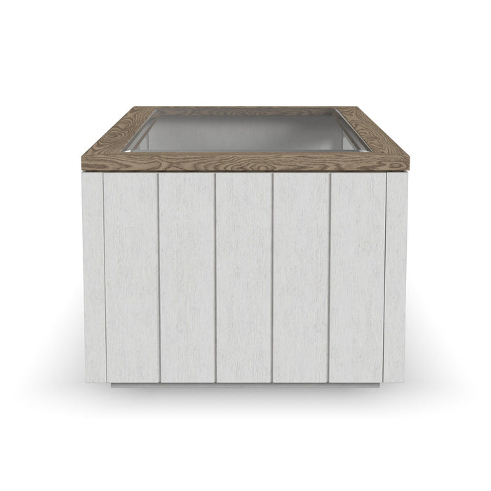 Melody - Rectangular Coffee Table With Casters - White