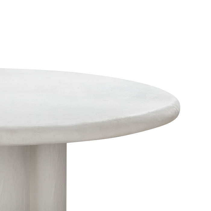 Elika - Faux Plaster Round Dining Table