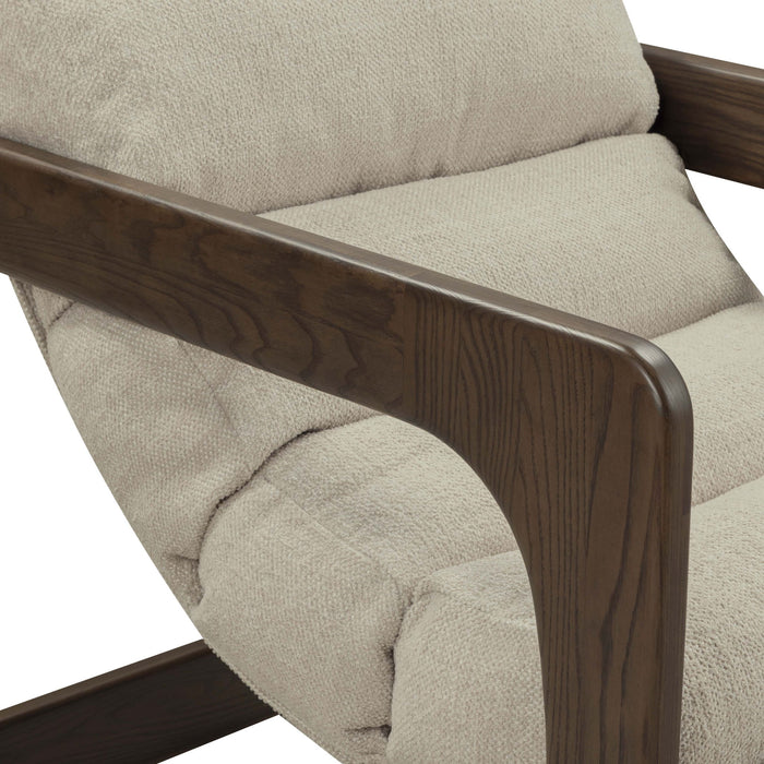 Palma - Textured Weave Accent Chair With Brown Base