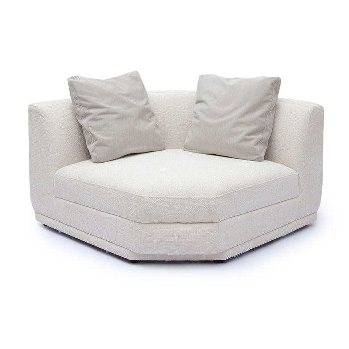 Perry - Modular Wedge Corner Chair - Cream