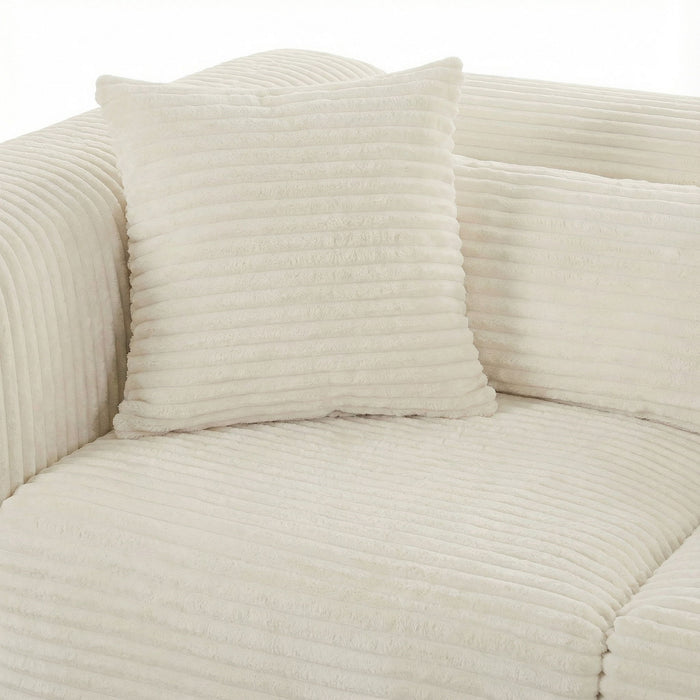 Tarra - Fluffy Oversized Corduroy Modular Sectional