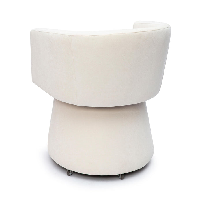 Kristen - Upcycled Chenille Rolling Desk Chair