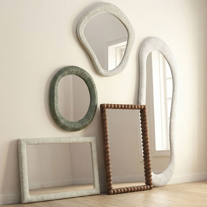 Orpheus - 22" x 28" Ribbed Fiberglass Thick Wall Mirror - Forest Green