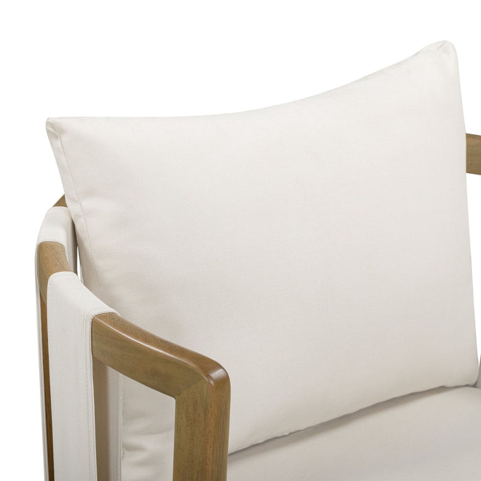 Paolo - Fabric Outdoor Accent Chair - Cream