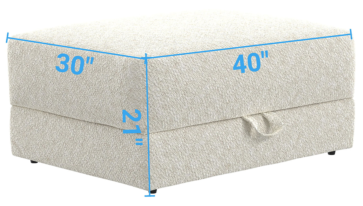 Jazzy - Storage Ottoman - Bone