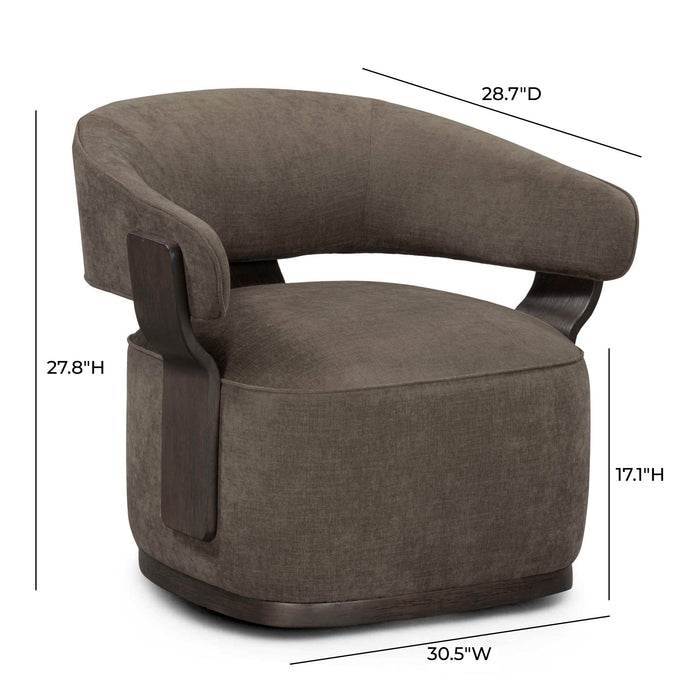 Madison - Linen Chenille Swivel Accent Chair